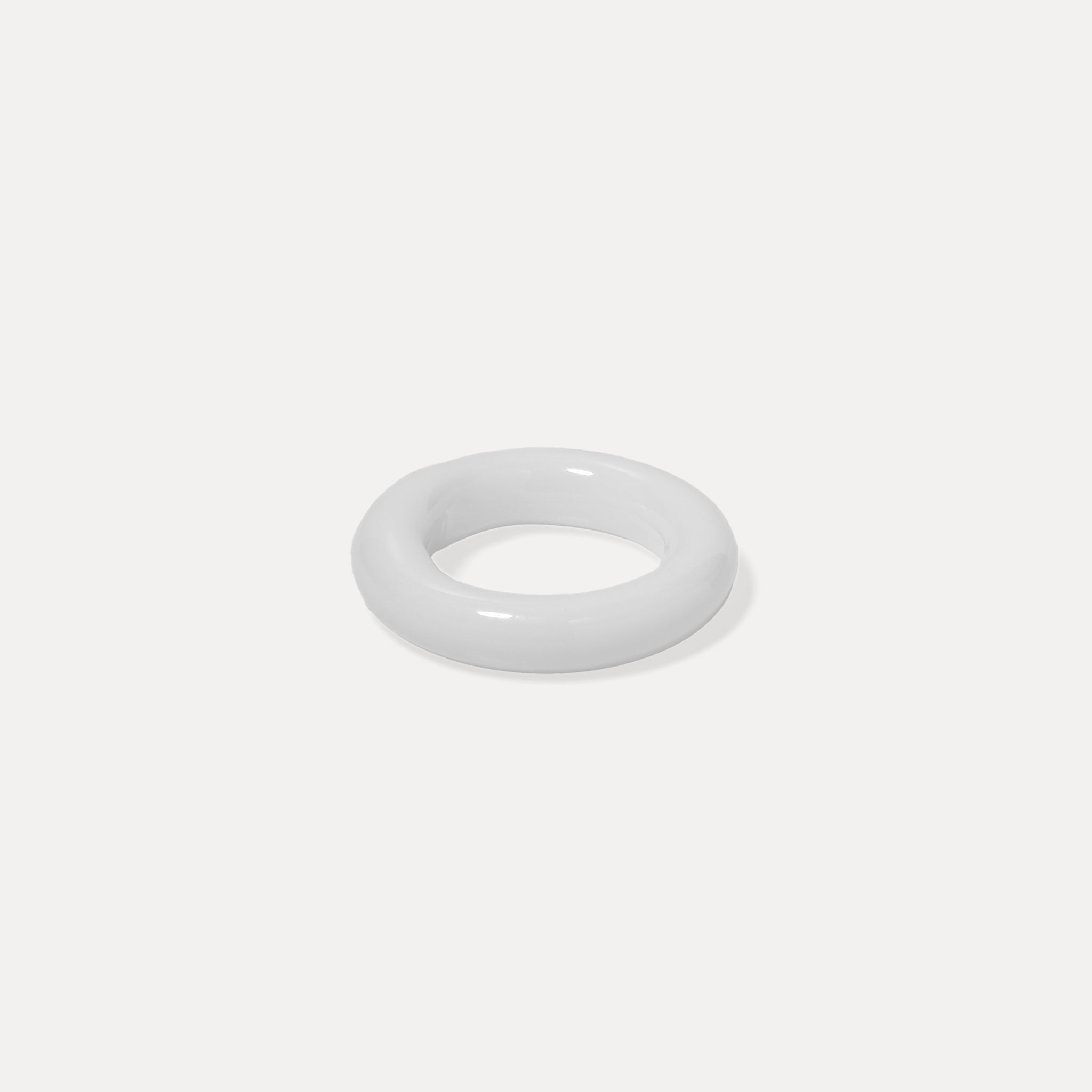 Stilnest Anello Murano Anhänger Glas Weiß Single