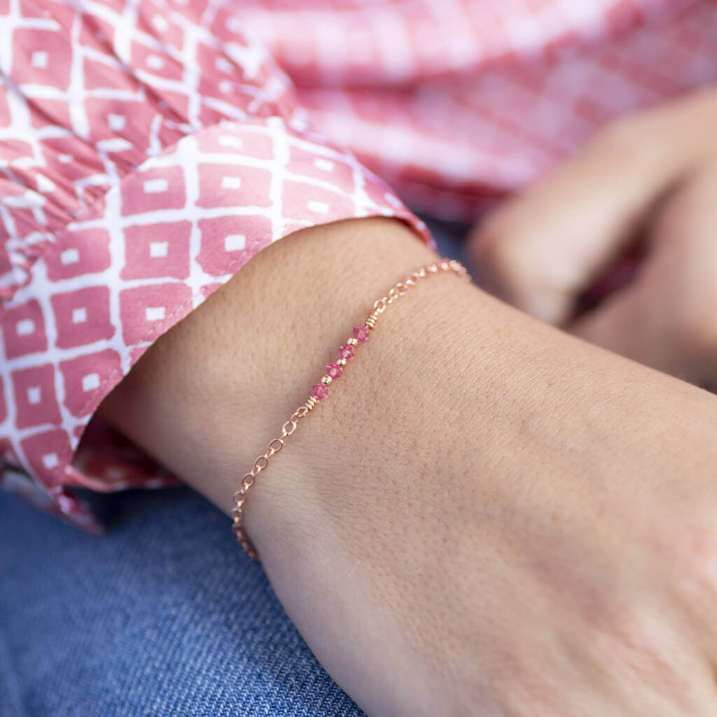 Joy by Corrine Smith 40th Birthday Armband Geburtsstein Bar