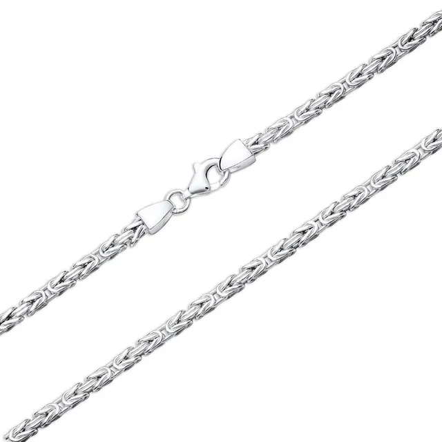 JEWLIX Königskette Silber Halskette 2,5 mm 40 cm