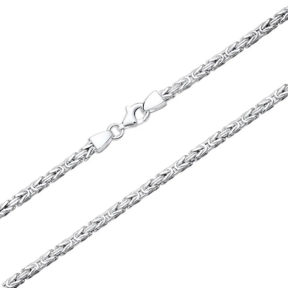 JEWLIX Königskette Silber Halskette 2,5 mm 40 cm