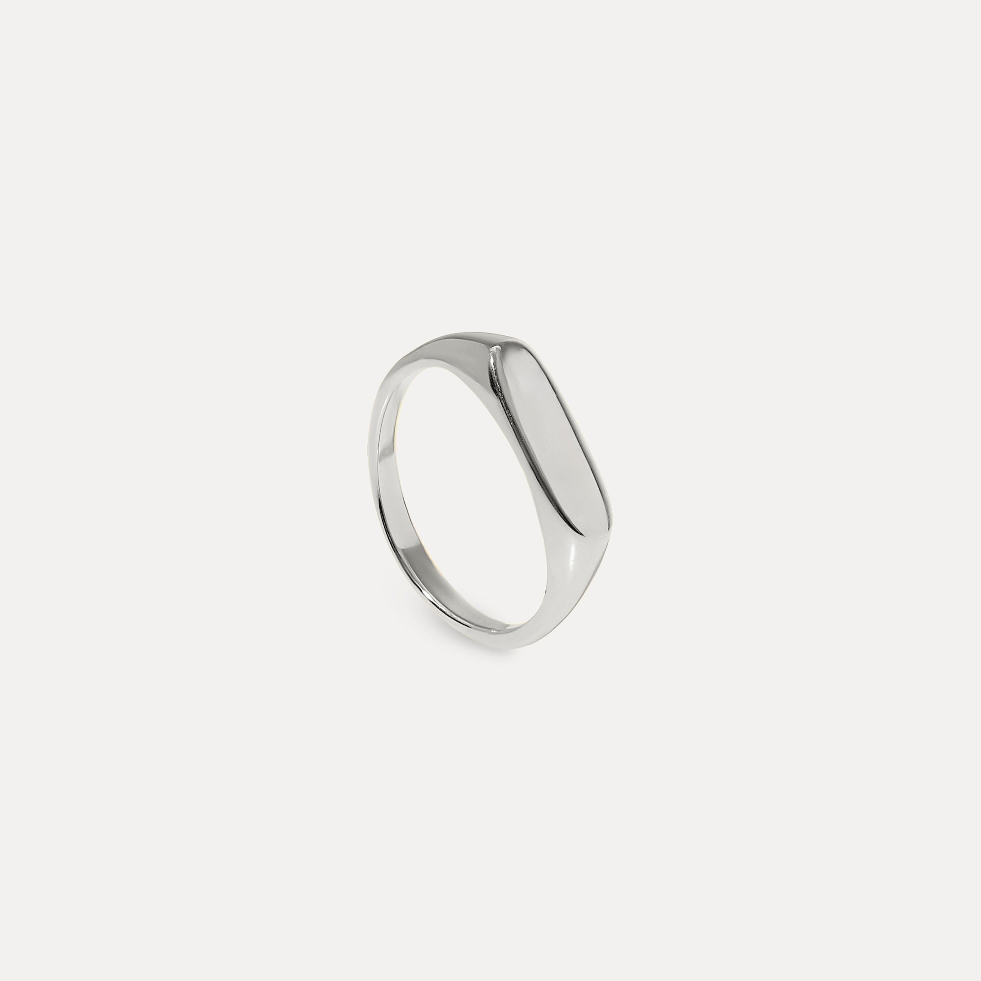 Stilnest Flat-Top Ring 925 Silber gravierbar Gr. 52