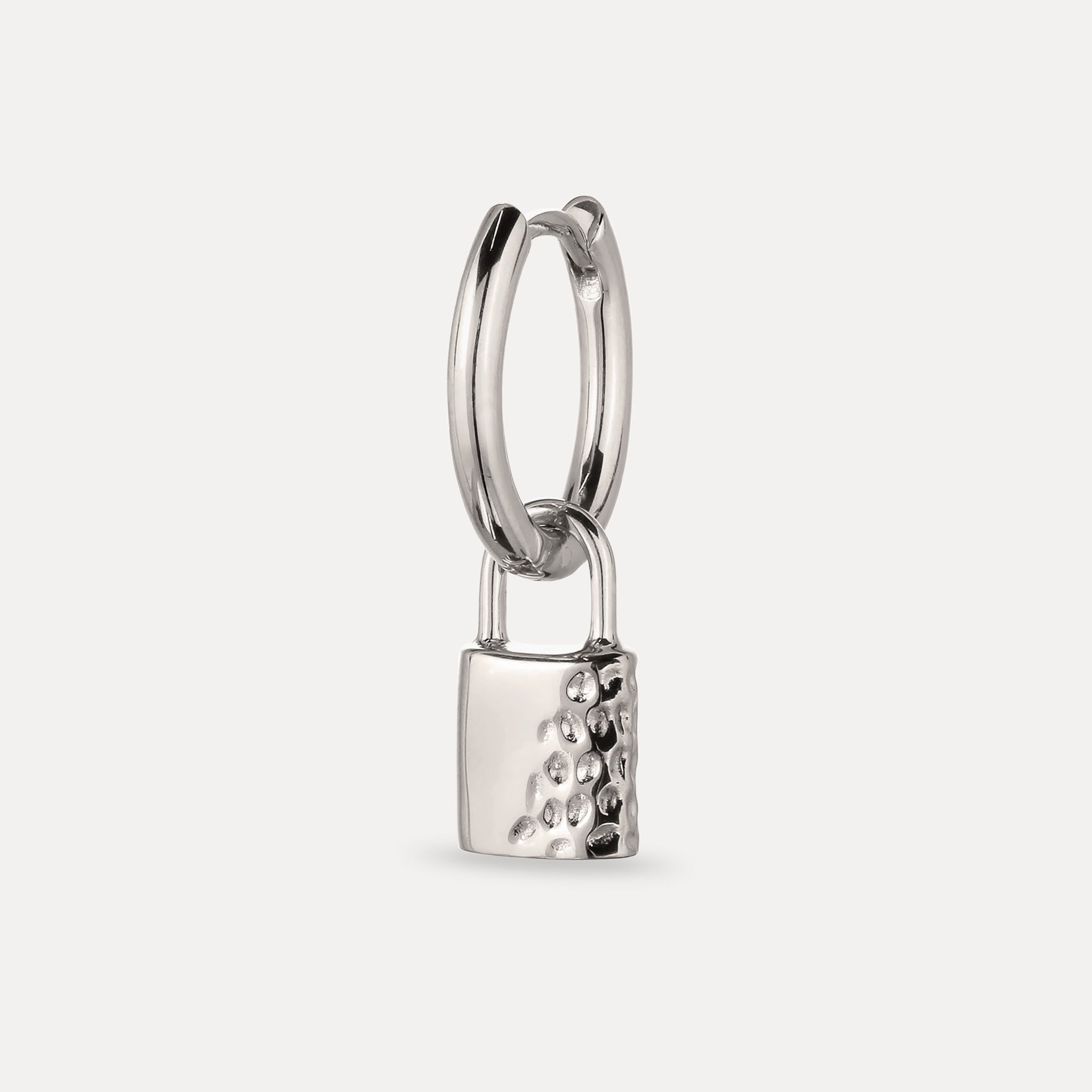 Stilnest Padlock Creolen Ohrringe 24k Gold Vermeil Schloss