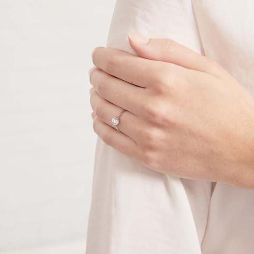 JEWLIX Verlobungsring 375 Weißgold Größe 60 Zirkonia