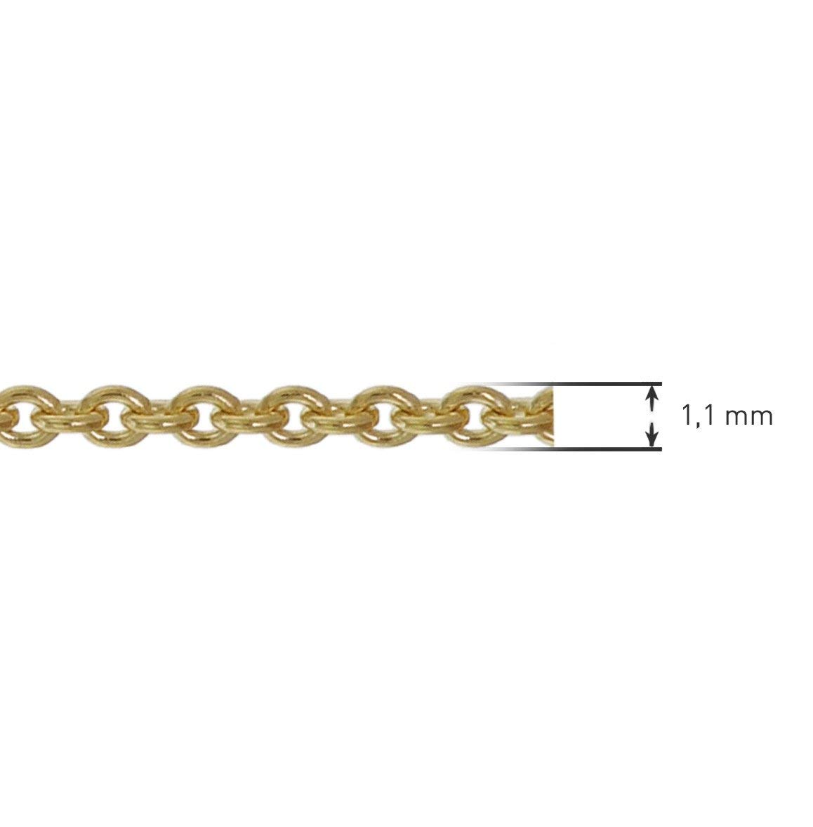 trendor Rundanker Halskette Gold 333 1,1 mm 40 cm